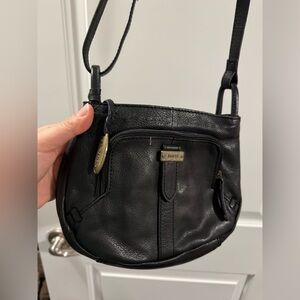 Born Black Leather Crossbody Bag